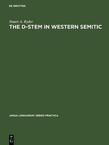 Cover image for The D-stem in Western Semitic