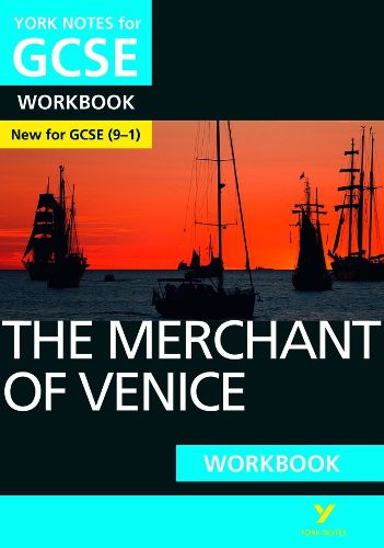 Cover image for The Merchant of Venice WORKBOOK: York Notes for GCSE (9-1): - the ideal way to catch up, test your knowledge and feel ready for 2022 and 2023 assessments and exams