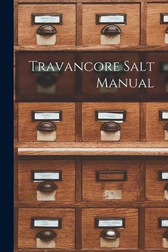 Cover image for Travancore Salt Manual