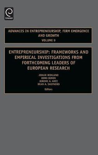 Cover image for Entrepreneurship: Frameworks and Empirical Investigations from Forthcoming Leaders of European Research