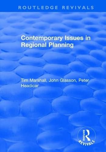 Cover image for Contemporary Issues in Regional Planning