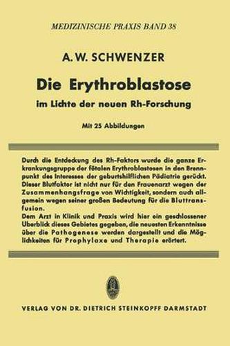 Cover image for Die Erythroblastose im Lichte der neuen Rh-Forschung