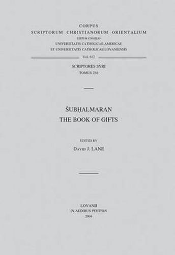 Cover image for Subhalmaran. The Book of Gifts: T.