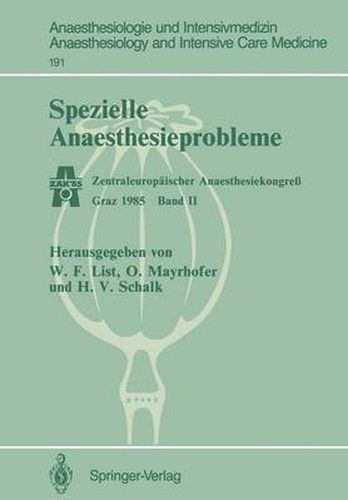 Cover image for Spezielle Anaesthesieprobleme