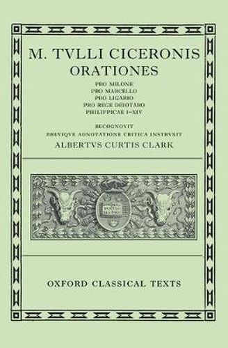 Cover image for Cicero Orationes