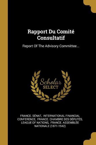 Cover image for Rapport Du Comite Consultatif