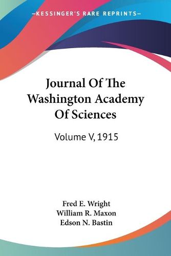 Journal of the Washington Academy of Sciences: Volume V, 1915