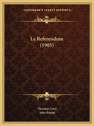 Cover image for Le Referendum (1905)