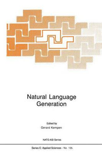 Cover image for Natural Language Generation: New Results in Artificial Intelligence, Psychology and Linguistics