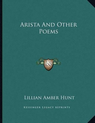 Arista and Other Poems