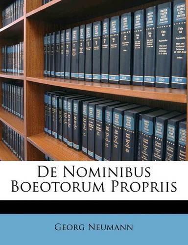 Cover image for de Nominibus Boeotorum Propriis