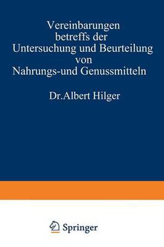 Cover image for Vereinbarungen Betreffs Der Untersuchung Und Beurteilung Von Nahrungs- Und Genussmitteln Sowie Gebrauchsgegenstanden
