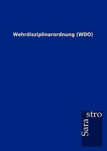 Cover image for Wehrdisziplinarordnung (WDO)