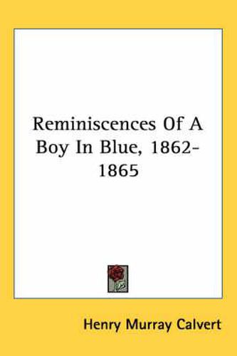 Cover image for Reminiscences of a Boy in Blue, 1862-1865