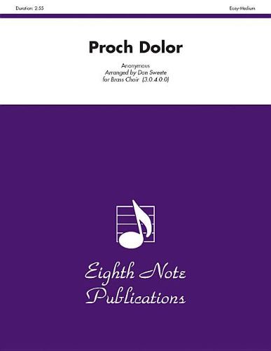 Cover image for Proch Dolor: Score & Parts