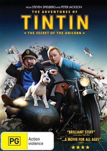 Cover image for Adventures Of Tintin Secret Of The Unicorn Dvd