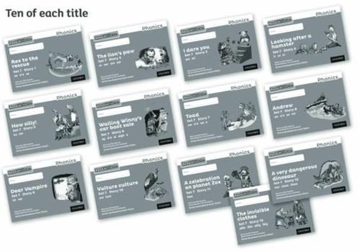 Cover image for Read Write Inc. Phonics: Black and White Grey Set 7 Storybooks Pack of 130