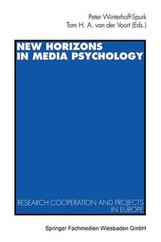 Cover image for New Horizons in Media Psychology: Research Cooperation and Projects in Europe