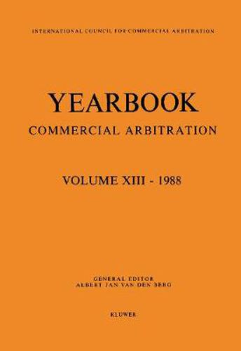 Cover image for Yearbook Commercial Arbitration, 1988