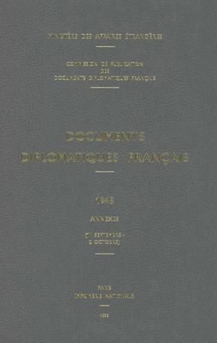 Cover image for Documents Diplomatiques Francais: 1945 - Annexes (11 Septembre - 2 Octobre)