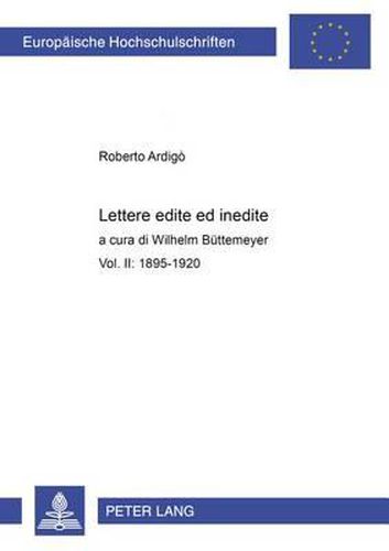 Cover image for Lettere Edite Ed Inedite: Vol. II: 1895-1920