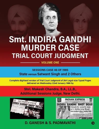 Cover image for Smt. INDIRA GANDHI MURDER CASE