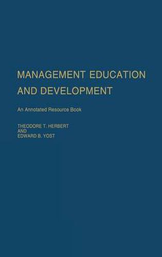 Cover image for Management Education and Development: An Annotated Resource Book