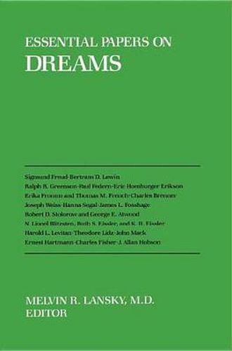 Cover image for Essential Papers on Dreams