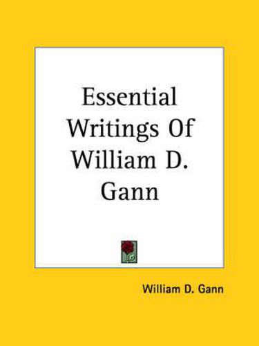 Cover image for Essential Writings of William D. Gann
