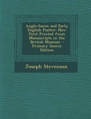 Cover image for Anglo-Saxon and Early English Psalter