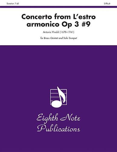 Cover image for Concerto (from l'Estro Armonico, Op 3 #9): Score & Parts