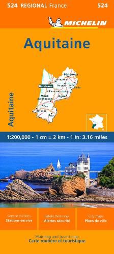 Cover image for Michelin Regional Maps: France: Aquitaine Map 524