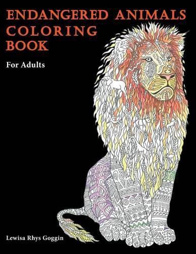 Cover image for Endangered Animals Coloring Book: For Adults