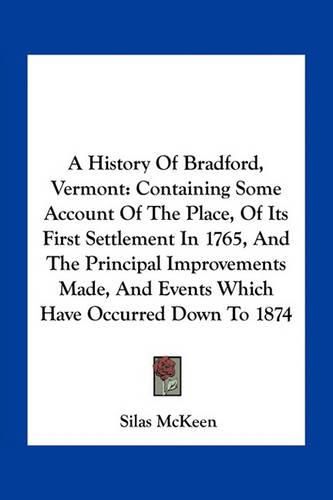 Cover image for A History Of Bradford, Vermont