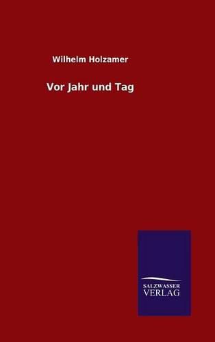 Cover image for Vor Jahr und Tag