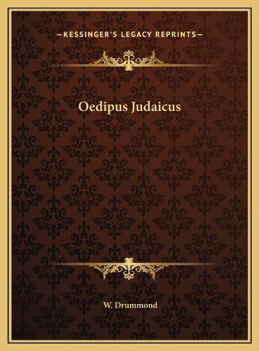 Cover image for Oedipus Judaicus