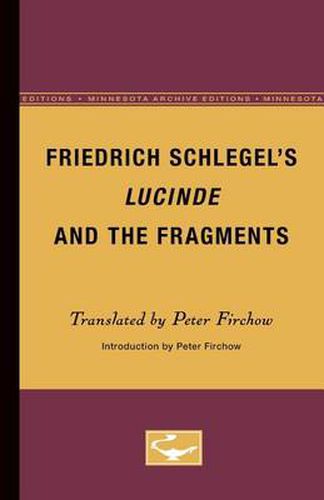 Cover image for Friedrich Schlegel's Lucinde and the Fragments