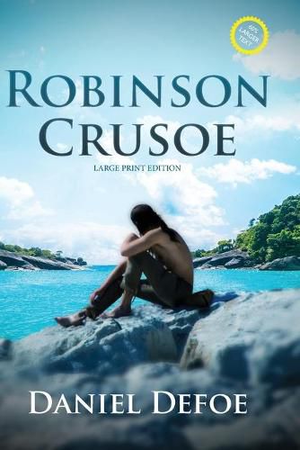 Cover image for Robinson Crusoe (Annotated, Large Print)