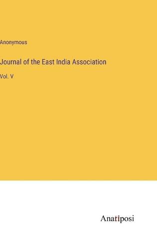 Cover image for Journal of the East India Association