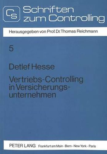 Cover image for Vertriebscontrolling in Versicherungsunternehmen