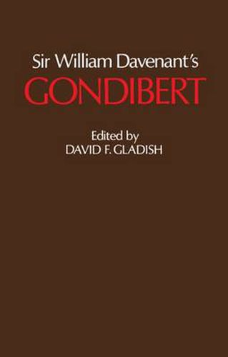 Cover image for Sir William Davenant's Gondibert