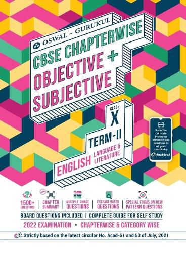 Cover image for English Chapterwise Objective + Subjective for CBSE Class 10 Term 2 Exam