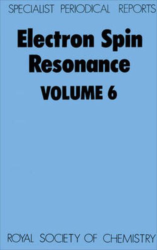 Cover image for Electron Spin Resonance: Volume 6