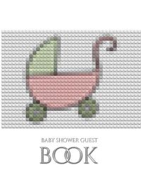 Cover image for Baby Shower themed stroller blank page Guest Book