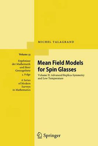Cover image for Mean Field Models for Spin Glasses: Volume II: Advanced Replica-Symmetry and Low Temperature