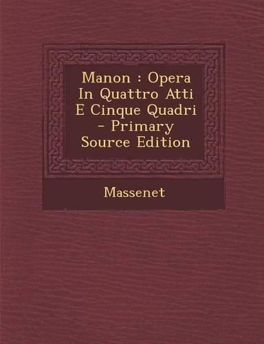 Cover image for Manon