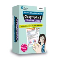 Cover image for Pearson REVISE Edexcel GCSE (9-1) Geography B Revision Cards: for home learning, 2022 and 2023 assessments and exams