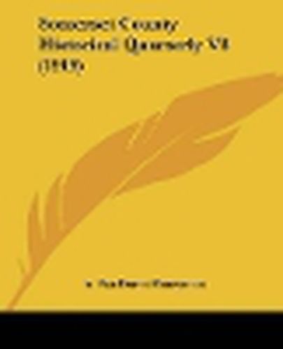 Cover image for Somerset County Historical Quarterly V8 (1919)