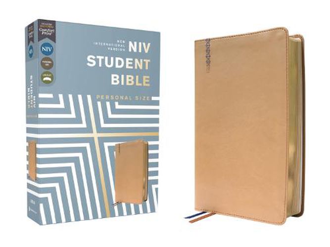 NIV, Student Bible, Personal Size, Leathersoft, Tan, Comfort Print