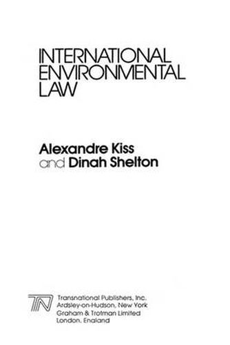 Cover image for International Environmental Law